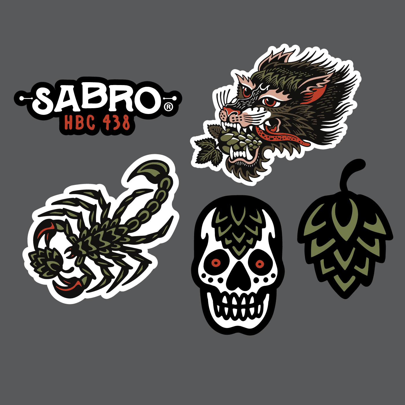 Sabro Sticker Set
